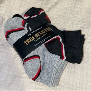 True Religion youth size, 10 pack ankle socks